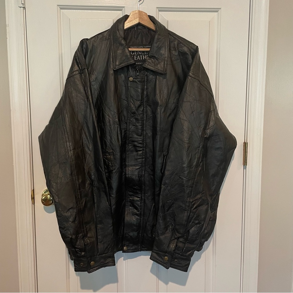 Napoline Leather Outfitters Genuine Leather Handcrafted Y2K Biker Jacket Men 4X